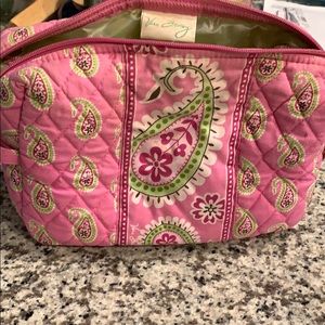 Pink Vera Bradley makeup bag